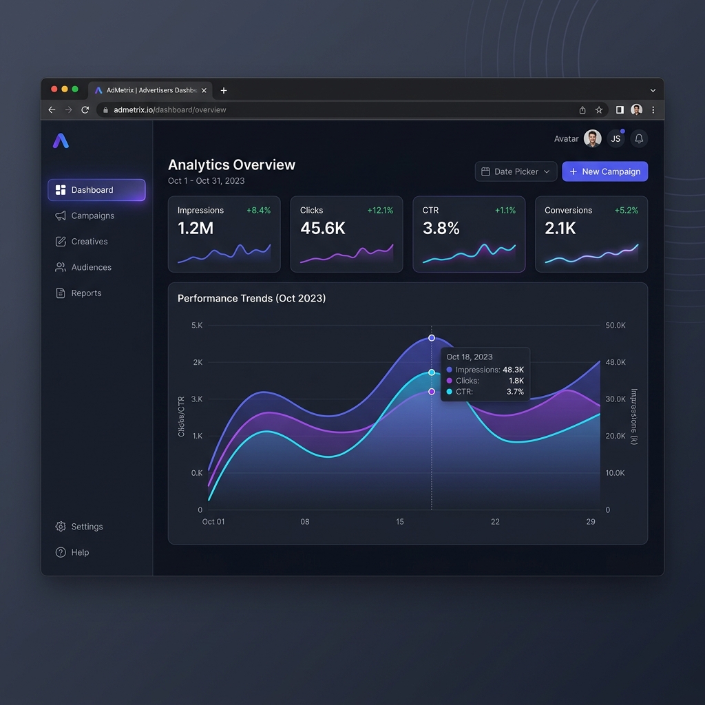 Advertiser Dashboard Preview